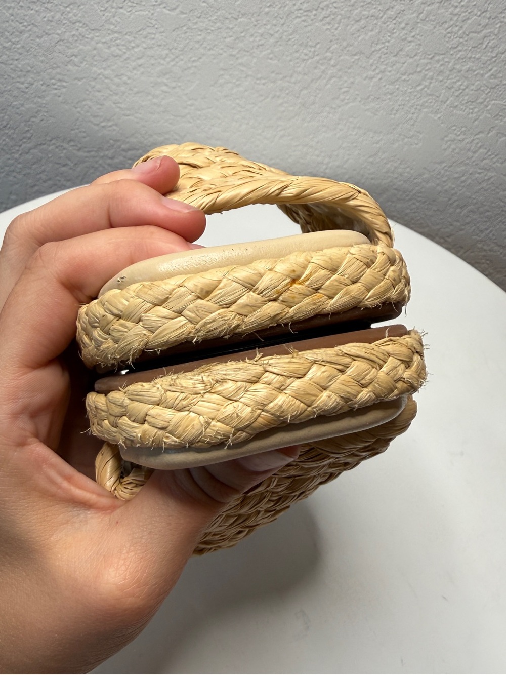 Vince Rumi Braided Slide Sandals Tan Woven Strap Size 7 - Picture 7 of 10